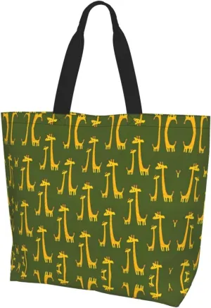 Cartoon Dinosaur Images Print Shoulder Bag For Women Shopping Bags Tote Bag Large Storage Handbag Grocery Bags