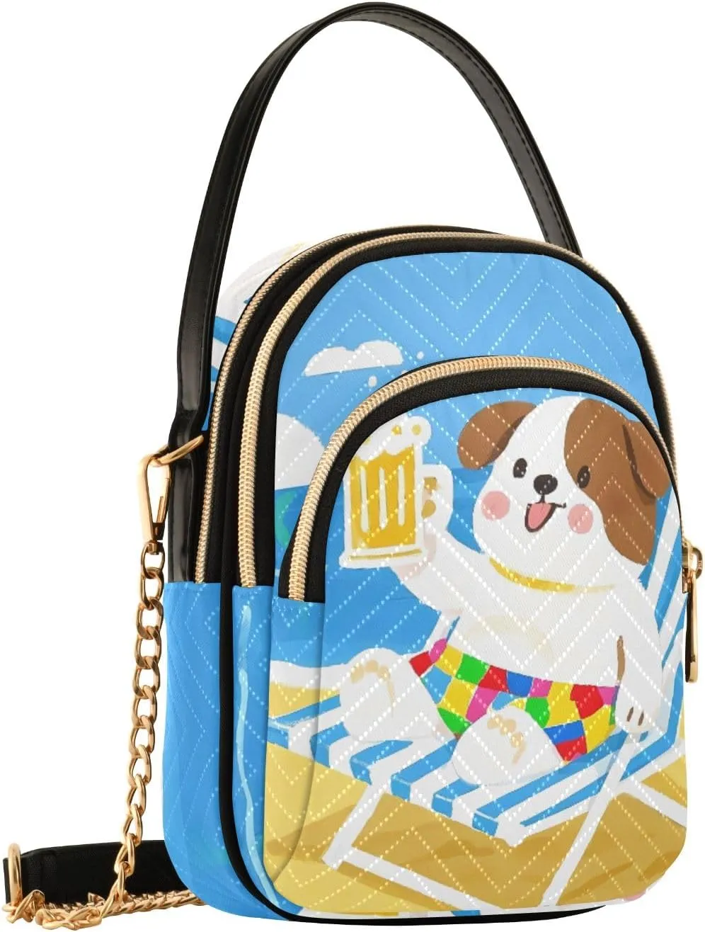 Cartoon Small Handbag Crossbody Bag for Women Quilted Bags Shoulder Purse Phone Wallet Chain Bag