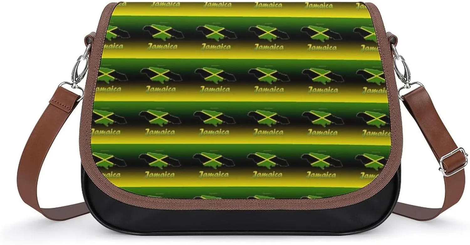 Cascade of Jamaica Flags Fashion Crossbody Bags Purses for Women Funny Printing Shoulder Handbags Gifts