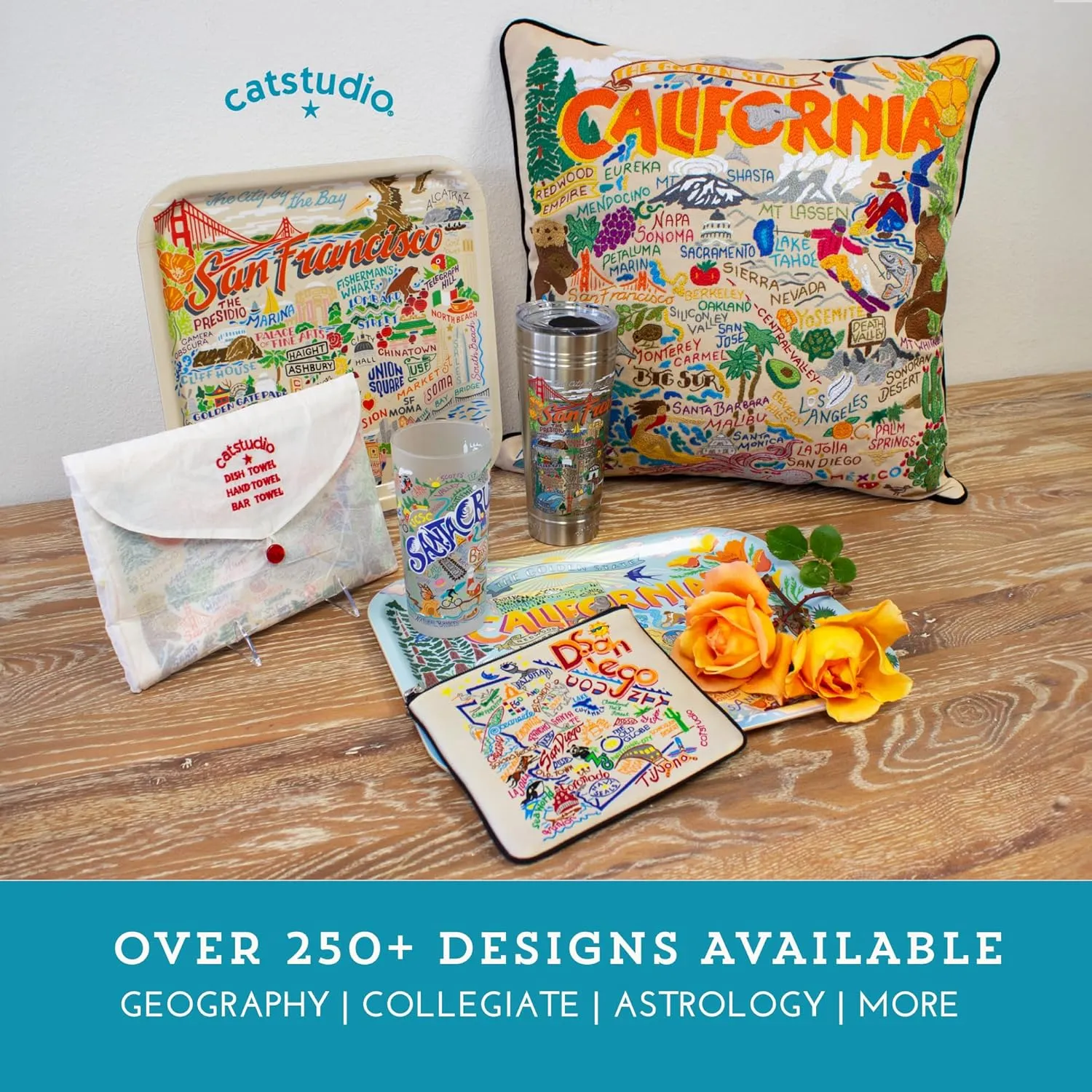 Catstudio Arizona Dish Towel - U.S. State Souvenir Kitchen and Hand Towel with Original Artwork - Perfect Tea Towels for Arizona Lovers, Travel Souvenir
