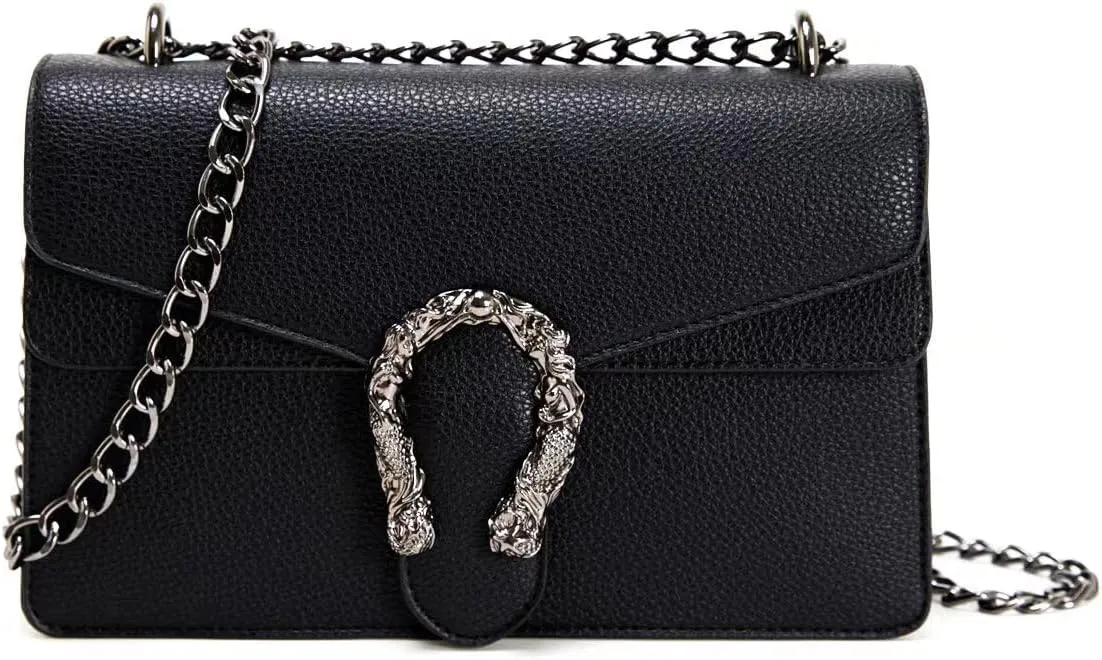 Chain Crossbody Bags Purses for Women Trendy,Fashion Evening Bags Satchel Handbags,Cute Vegan Shoulder Bag
