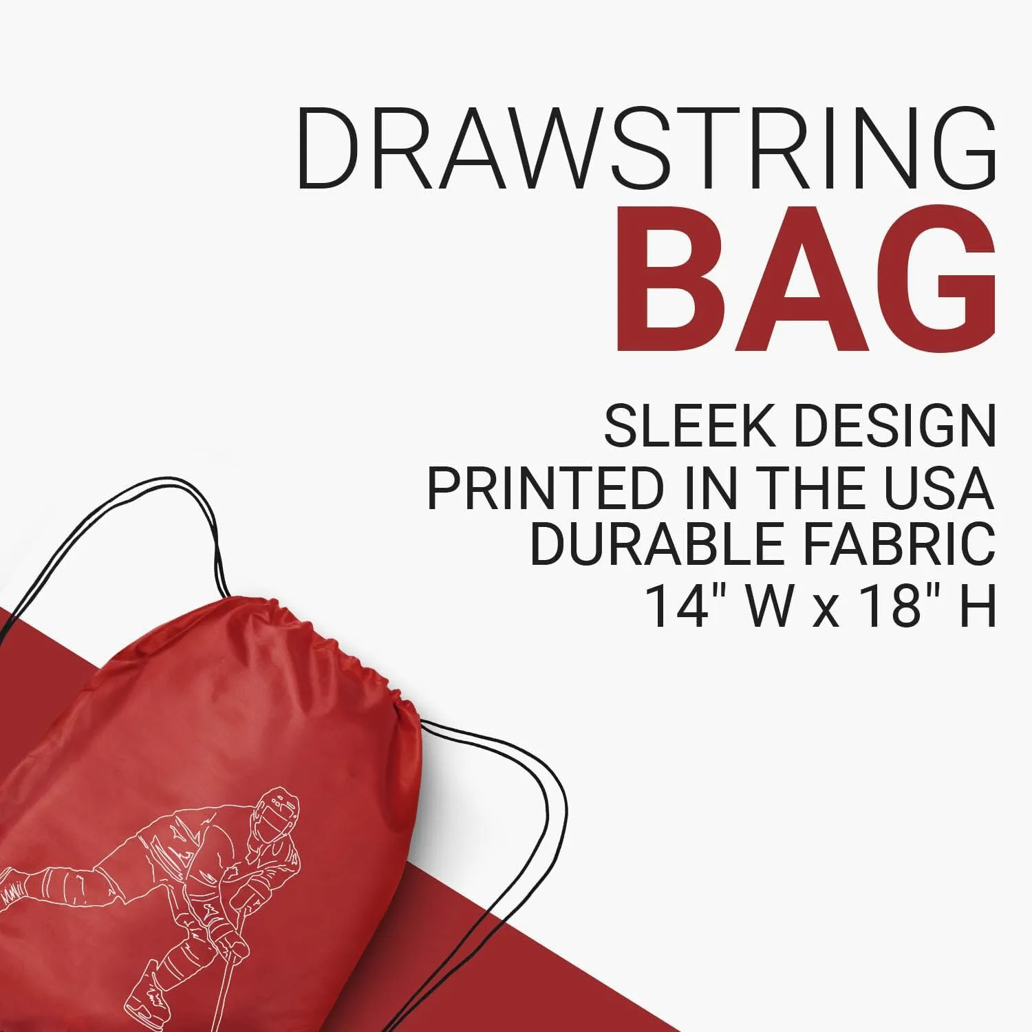 ChalkTalkSPORTS Hockey Sport Pack Cinch Sack | Hockey Player Sketch
