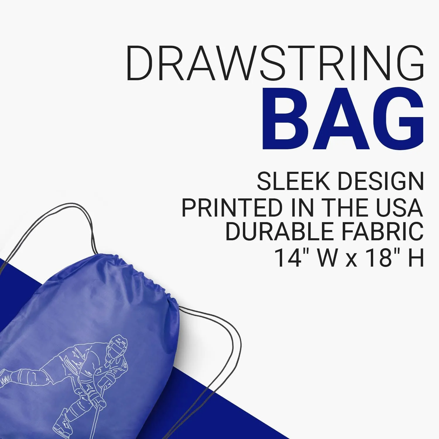 ChalkTalkSPORTS Hockey Sport Pack Cinch Sack | Hockey Player Sketch