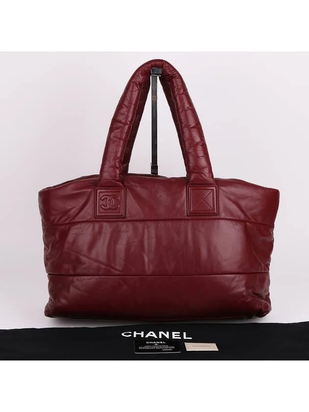 Chanel cocoon leather large Tested Premium shoulder Burgundy bag