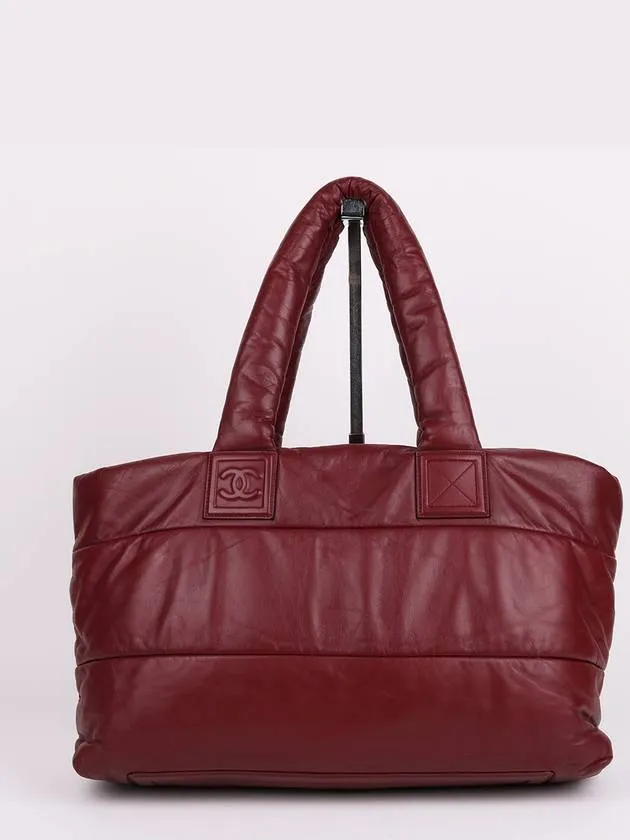 Chanel cocoon leather large Tested Premium shoulder Burgundy bag