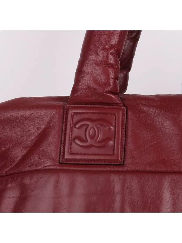 Chanel cocoon leather large Tested Premium shoulder Burgundy bag