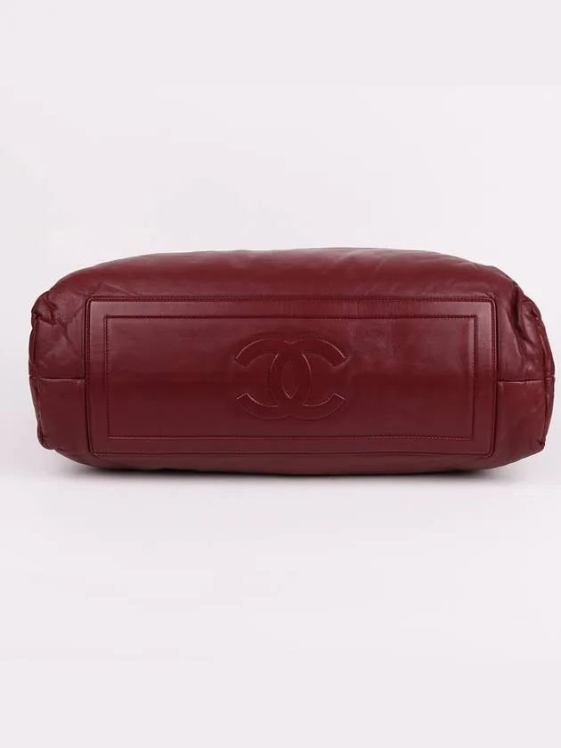 Chanel cocoon leather large Tested Premium shoulder Burgundy bag