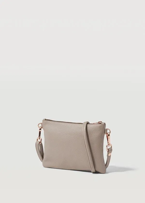 CHARLIE MIDDLETON Taupe Essential Crossbody Bag - Gold