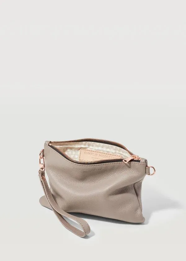 CHARLIE MIDDLETON Taupe Essential Crossbody Bag - Gold