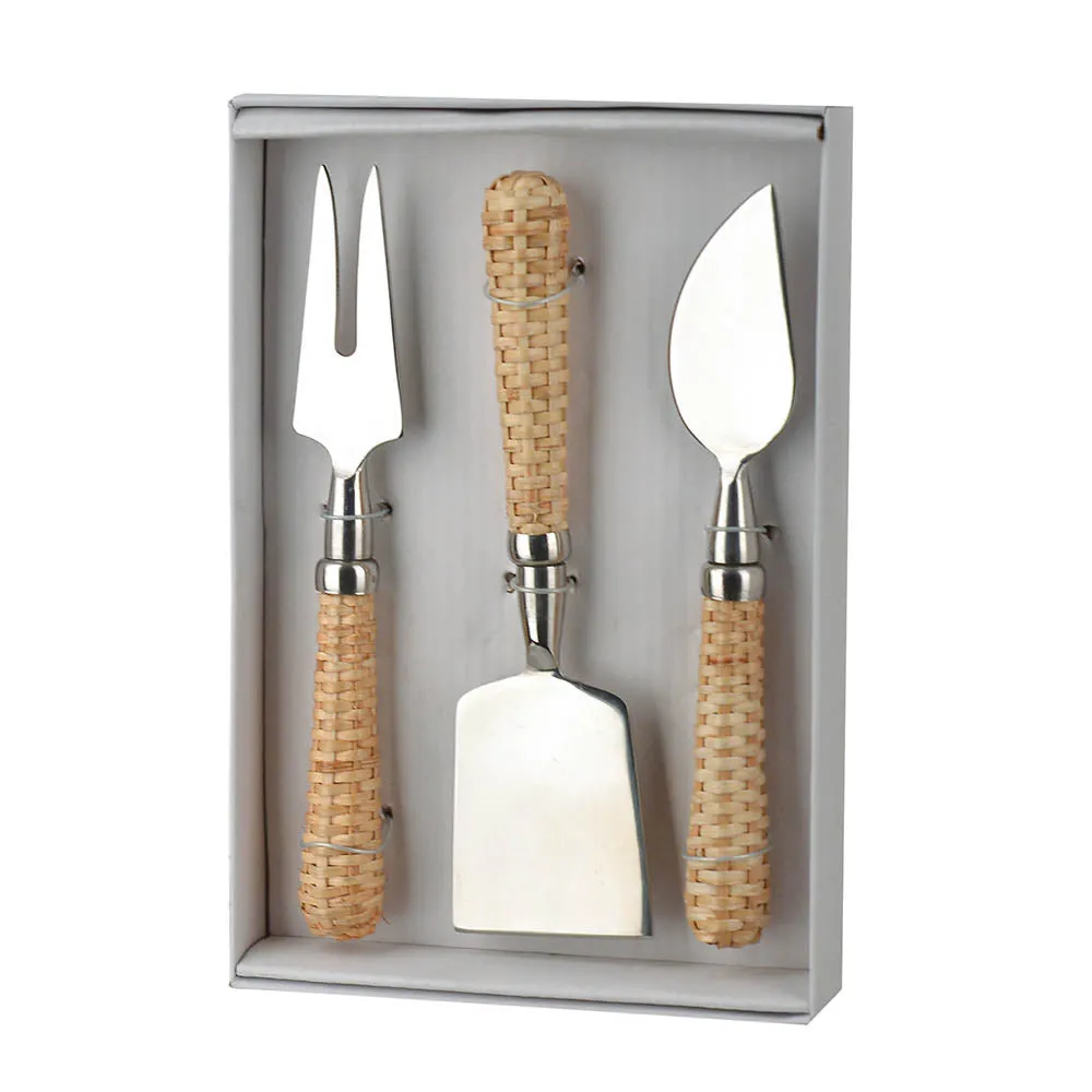 Cheese Knife Set Rattam Handle