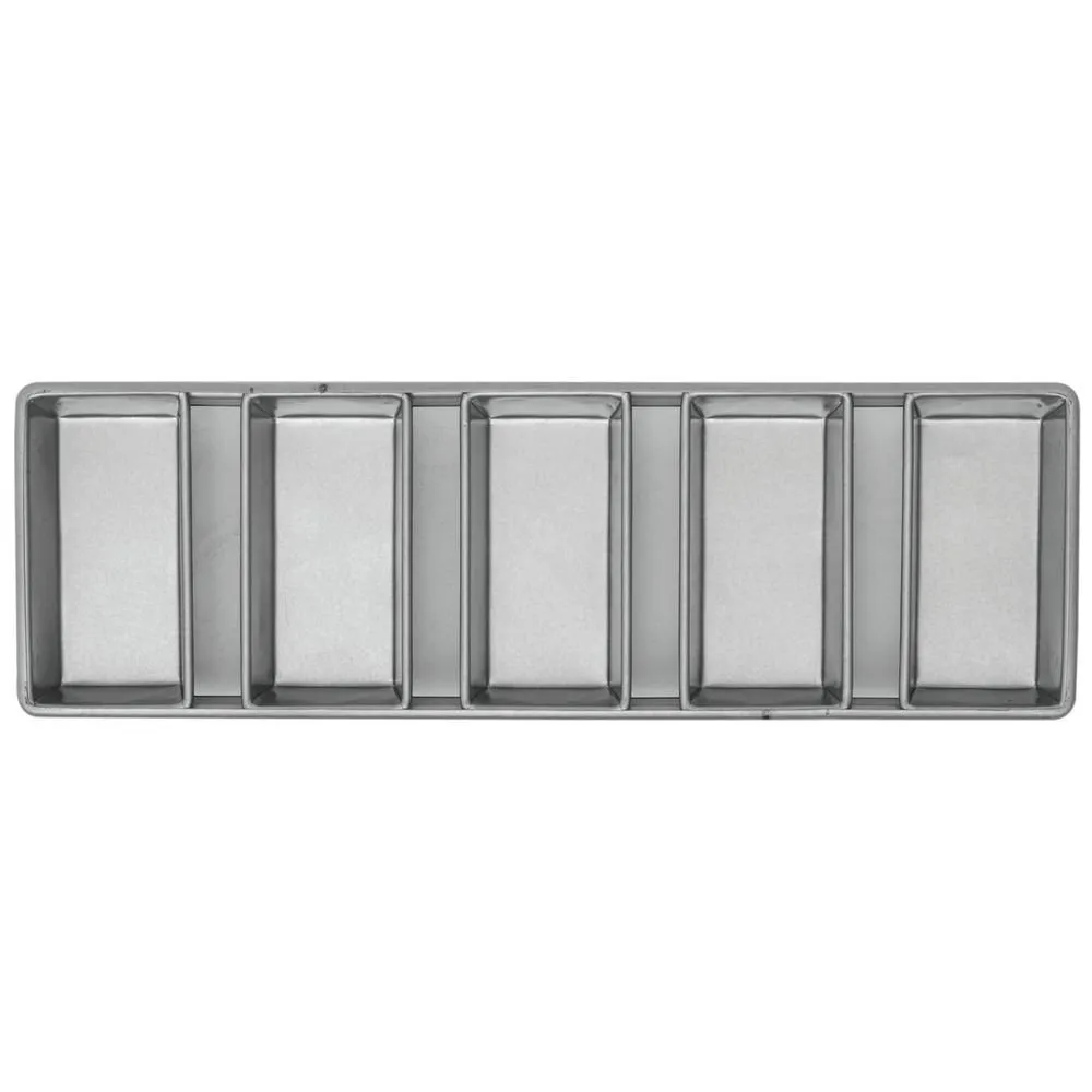 Chicago Metallic 44575 Bread Pan,5-Strap,7-3/8x3-5/8, Aluminized Steel
