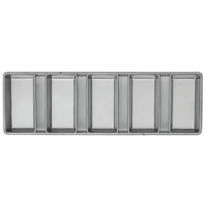 Chicago Metallic 44575 Bread Pan,5-Strap,7-3/8x3-5/8, Aluminized Steel