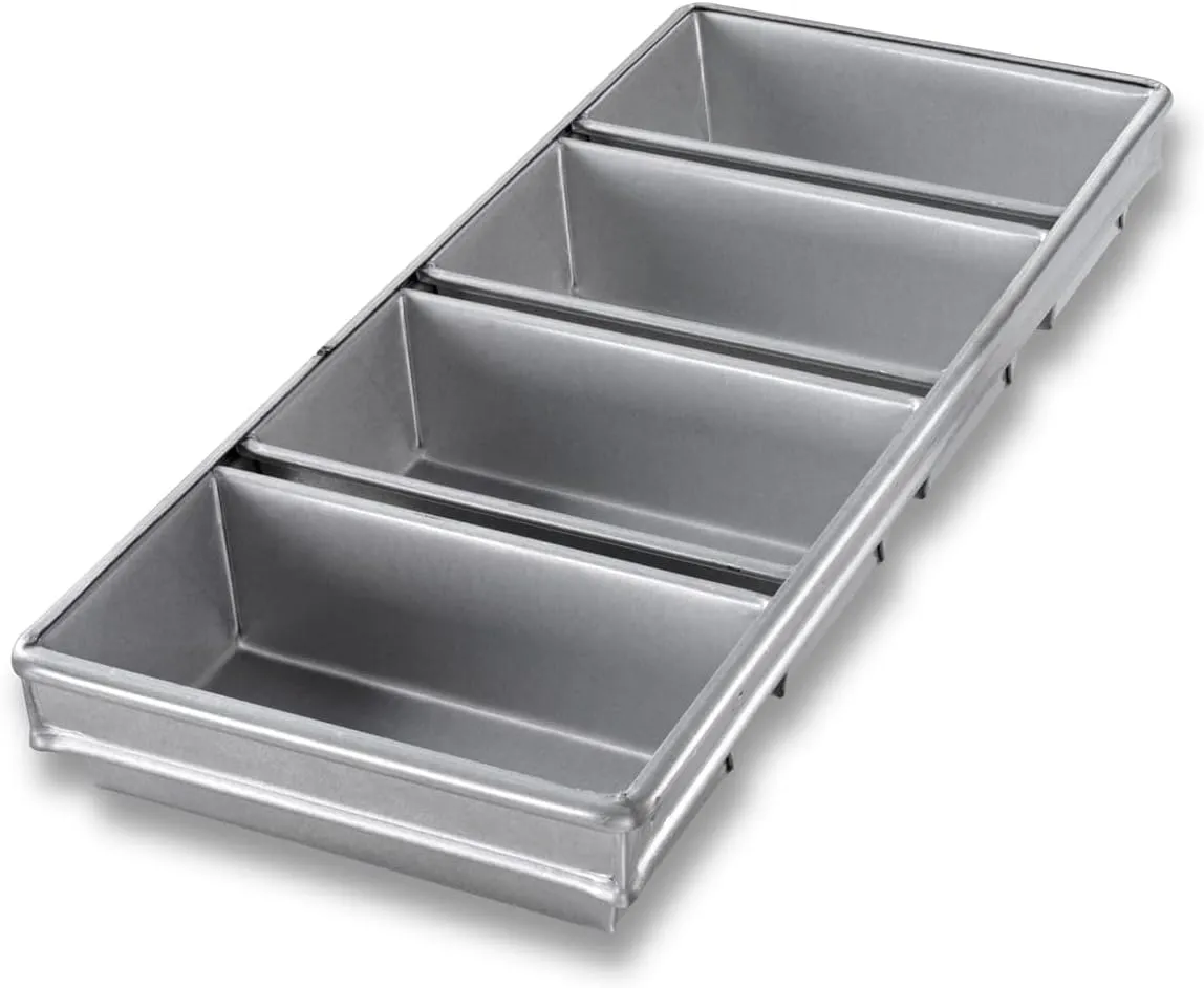 Chicago Metallic Bakeware Aluminized Steel 4-Strap Bread Pans w/ Glaze