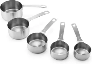 Chicago Metallic Stainless Steel Measuring Cups and Spoons, 11-Piece, silver