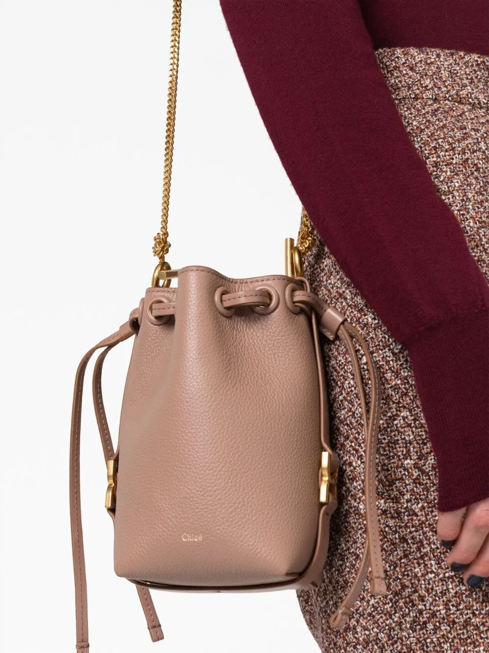 Chloè Marcie Small Leather Bucket Bag