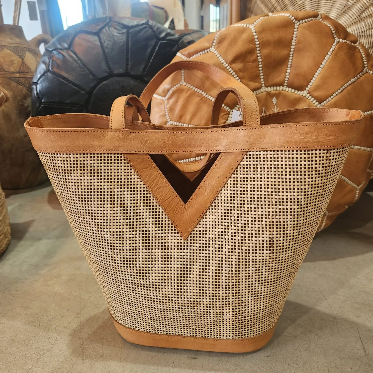 Chloe Rattan Tote Bag