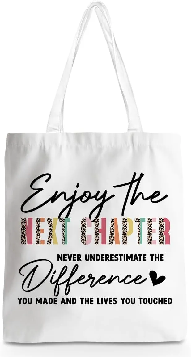 Christian Gifts Retirement Gift for Woman, Inspirational Tote Bag Beach Bag, Going Away Gift Reusable Grocery Bag