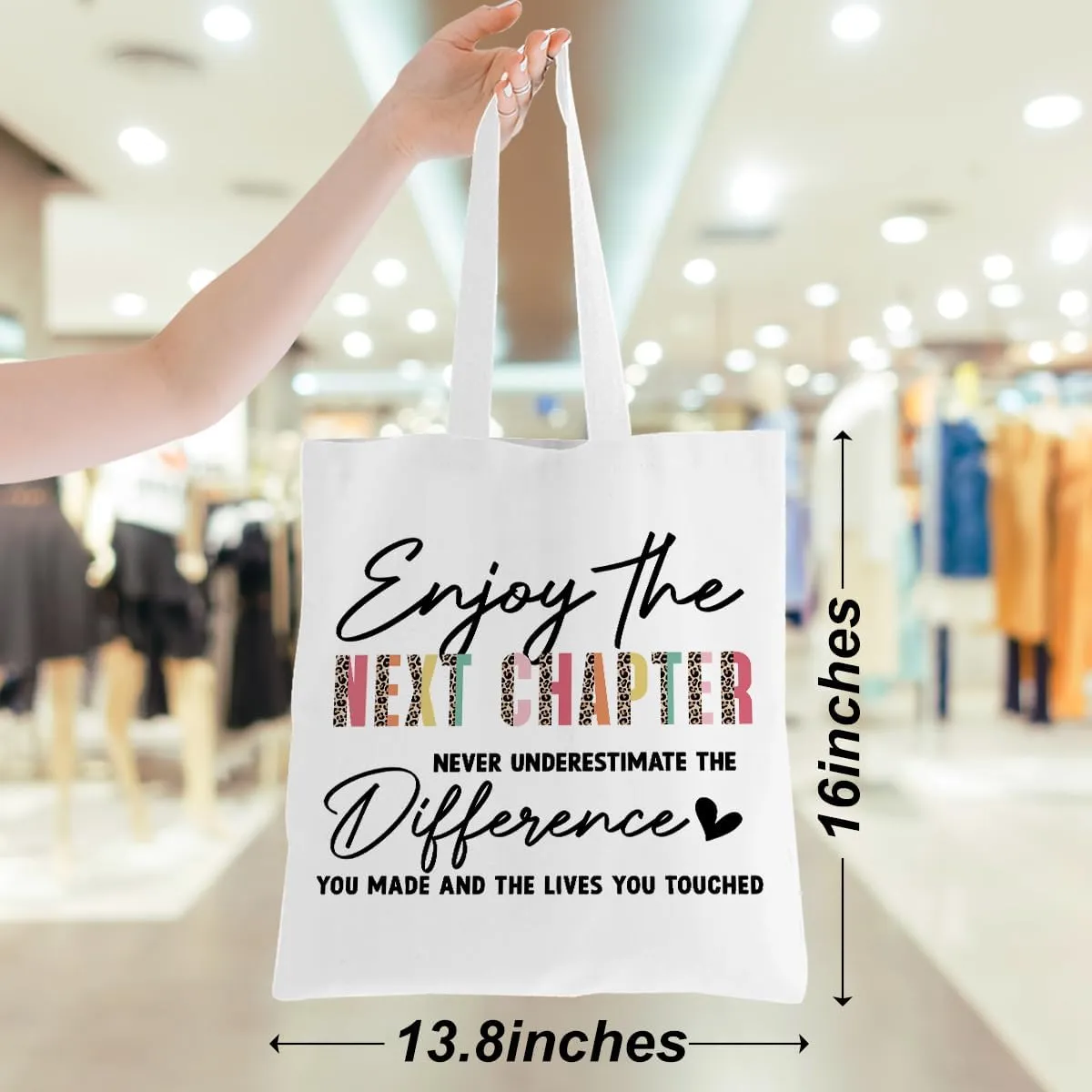Christian Gifts Retirement Gift for Woman, Inspirational Tote Bag Beach Bag, Going Away Gift Reusable Grocery Bag