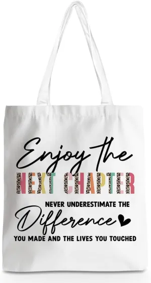 Christian Gifts Retirement Gift for Woman, Inspirational Tote Bag Beach Bag, Going Away Gift Reusable Grocery Bag