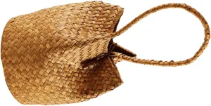 Ciieeo Tote Bag Hip Rattan Bag for Wedding Candy Holder Picnic Basket Fashionable Carrying Basket