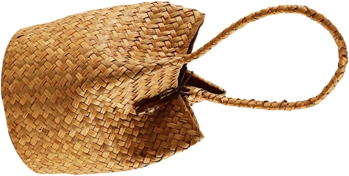 Ciieeo Tote Bag Hip Rattan Bag for Wedding Candy Holder Picnic Basket Fashionable Carrying Basket