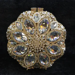 Circle Rhinestone Clutch