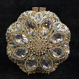 Circle Rhinestone Clutch