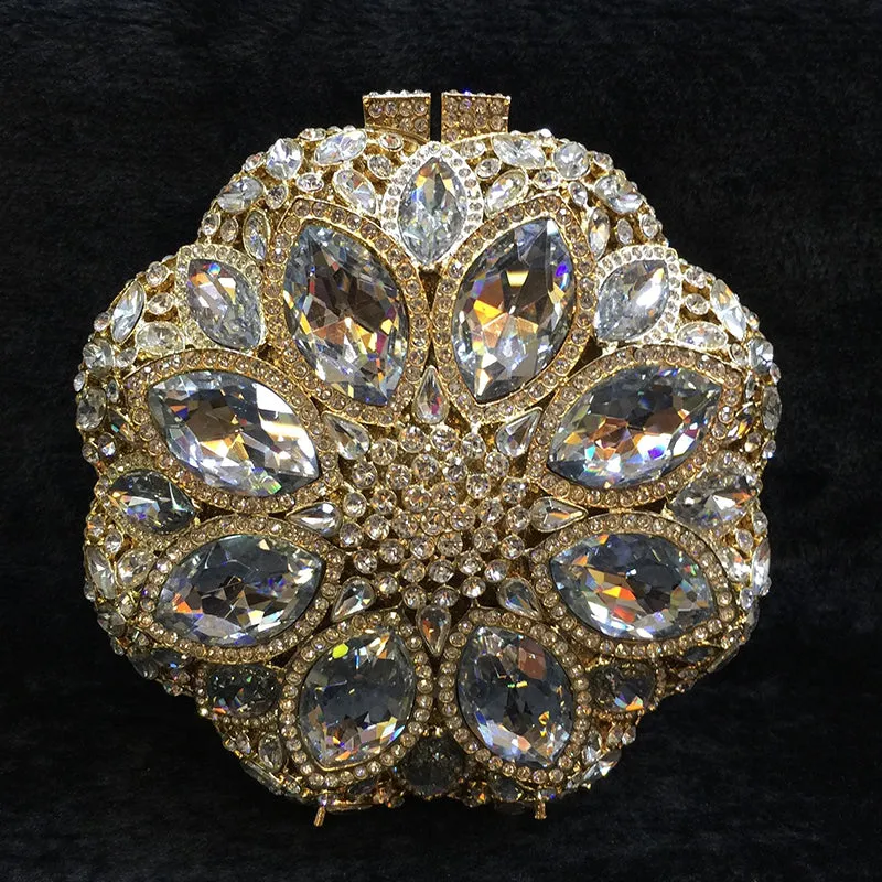 Circle Rhinestone Clutch