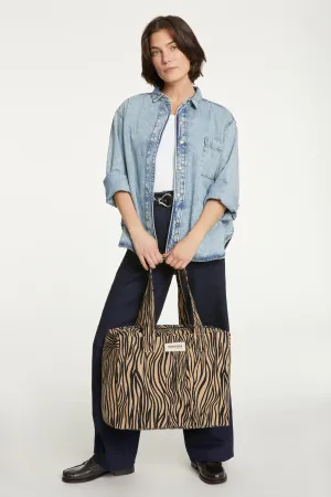 Célestins the 24-hour bag - Recycled cotton Zebra