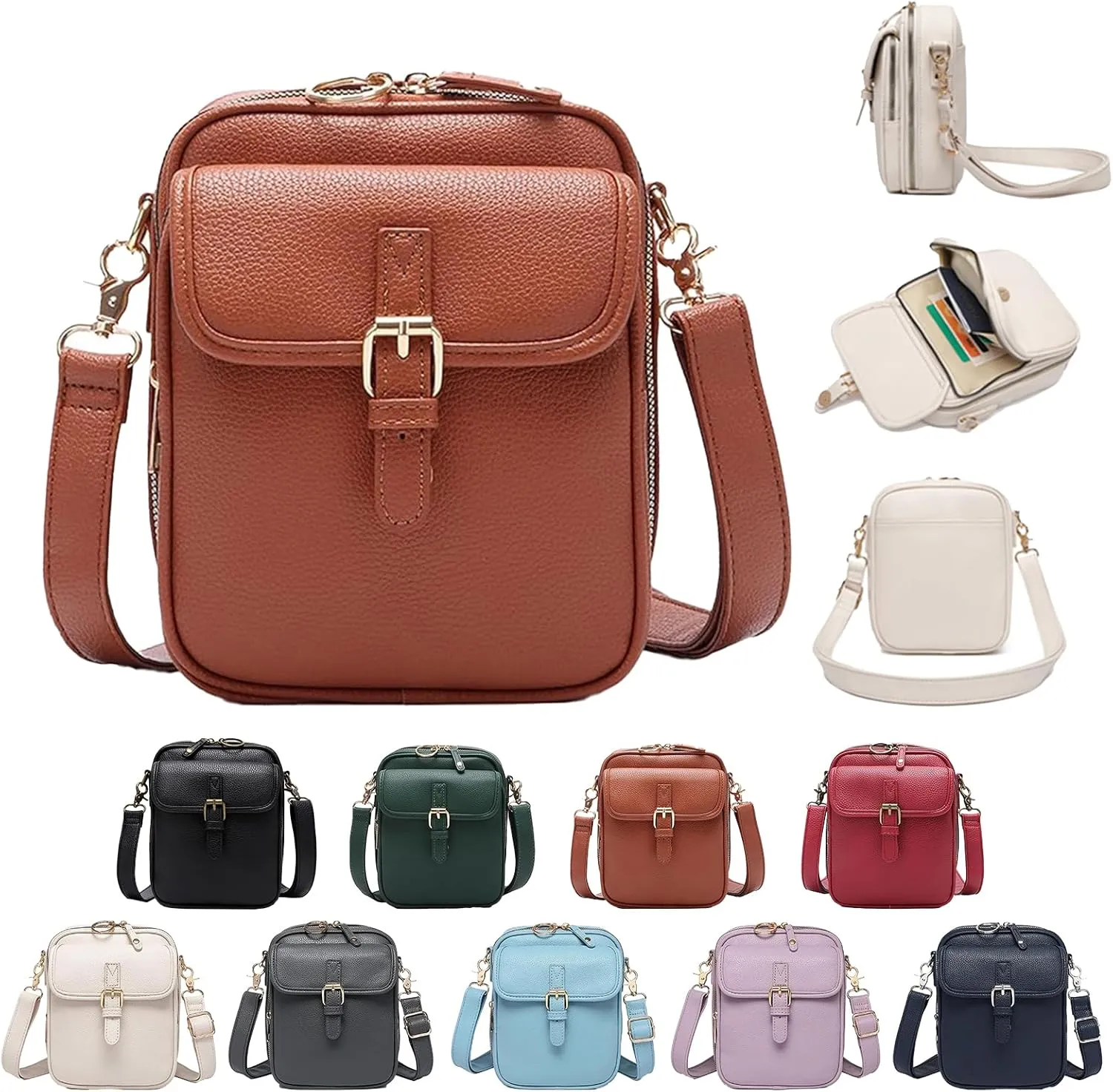 Collaboraten1 Crossbody Leather Bag, Collaborateam Crossbody Bag, Tojoyride Urvashi Anti Theft Shoulder Bags