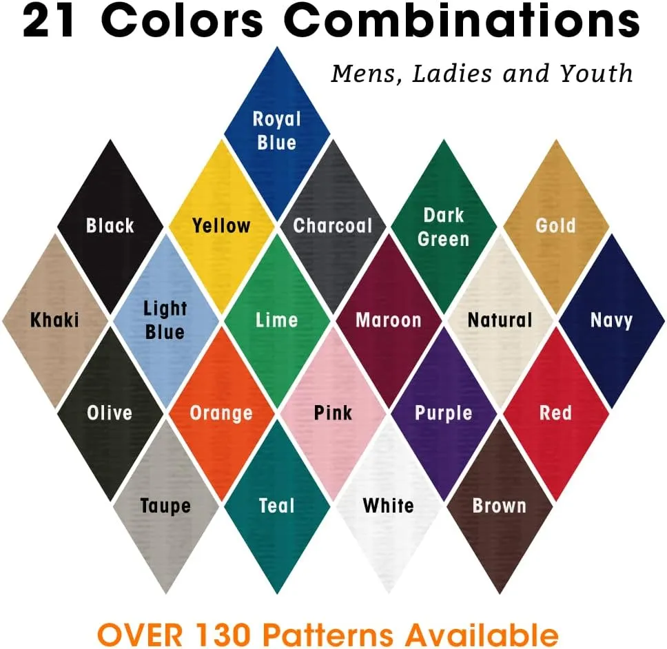 Colorful Knee High Argyle Cotton Socks For Men Women and Youth (AA-ZZ)