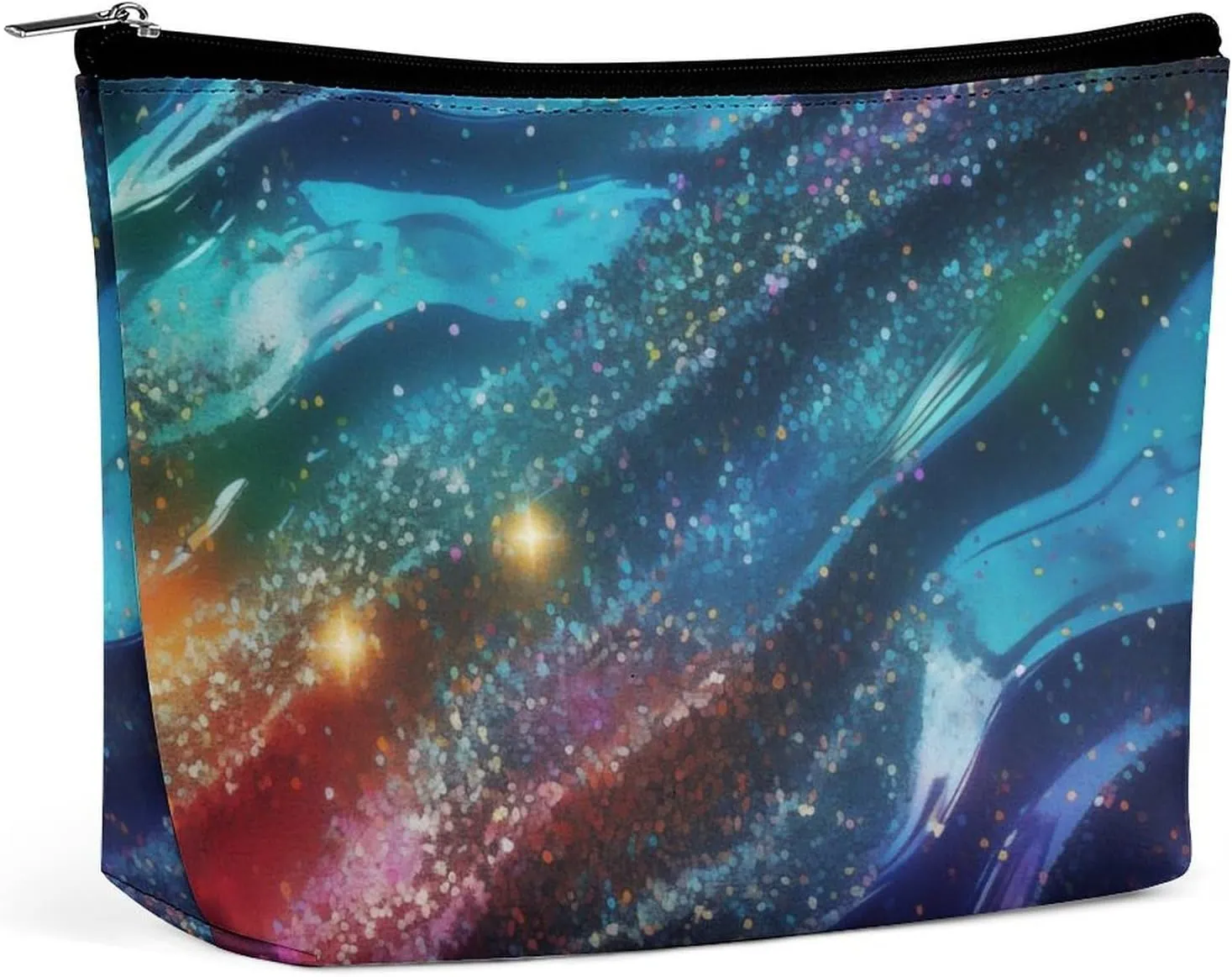Colourful Makeup Bag,Portable Cosmetic Bag,Large Capacity Travel Toiletry Bag,Personalised for Women Graffiti Patterns Travel Makeup Bag with Zipper