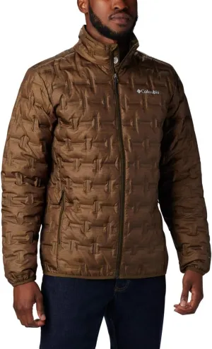 Columbia Men’s Delta Ridge Down Winter Jacket, Insulated, Water repellent, XX-Large, Olive Green Heather