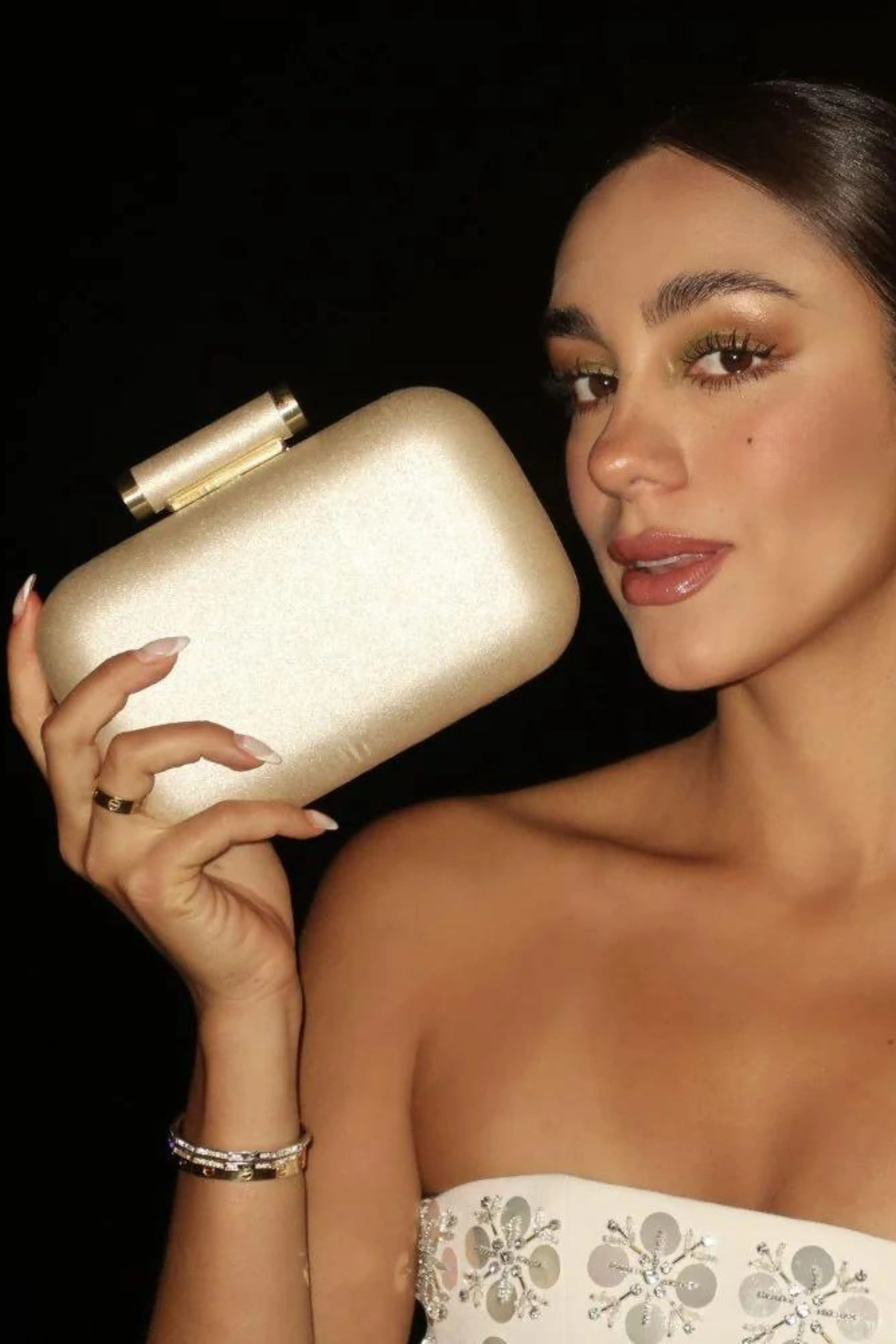 Cooper Metallic Clutch - Champagne Gold