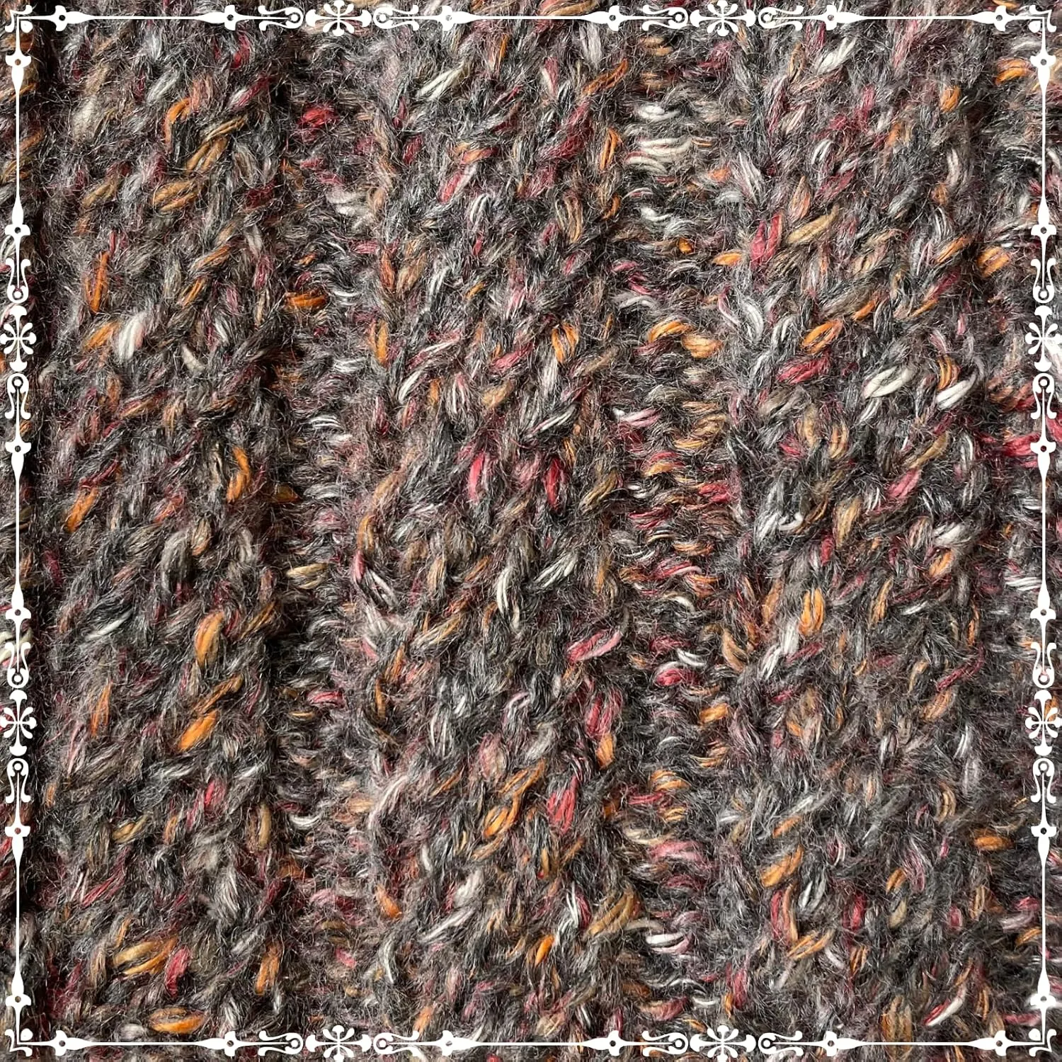 Cotton Alpaca Tweed Alpaca Yarn for Crocheting, 4 Skeins, 588Yds/200G, Free Patterns - Tweed Yarn for Knitting - 3 DK Light Worsted Weight - Elephant Gray