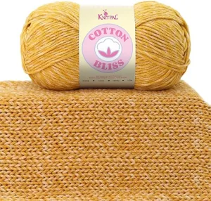 Cotton Bliss Soft Cotton Blend Yarn for Crocheting, 4 Skeins, 640Yds/400G, Free Patterns - #4 Medium Worsted Weight Yarn for Baby Blanket - Autumn Ochre
