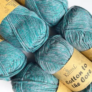 Cotton to The Core Cotton Yarn for Crocheting, 6 Skeins, 852Yds/300G, Free Patterns - Soft Baby Yarn for Knitting - 3 DK Light Worsted Weight - Lilac Blue