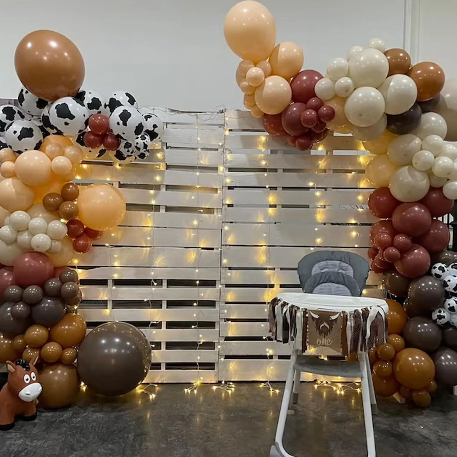 Cow Print Balloon Arch Kit, Dusty Pink and Brown Nude Balloon Garland Farm Cowgirl Western Balloons with Disco Ball Balloons for Rodeo Birthday Party Decorations Wild West Bachelorette Cowgirl Party
