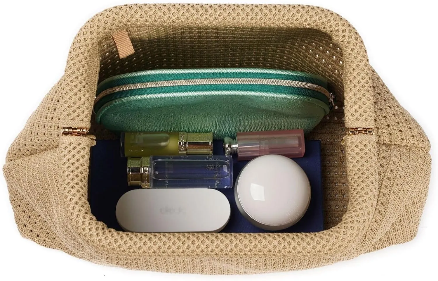 Crochet Clutch Summer Beach Purse Women 2025 Evening Handbag Woven Chain Crossbody Dumpling Knit Cloud Bag