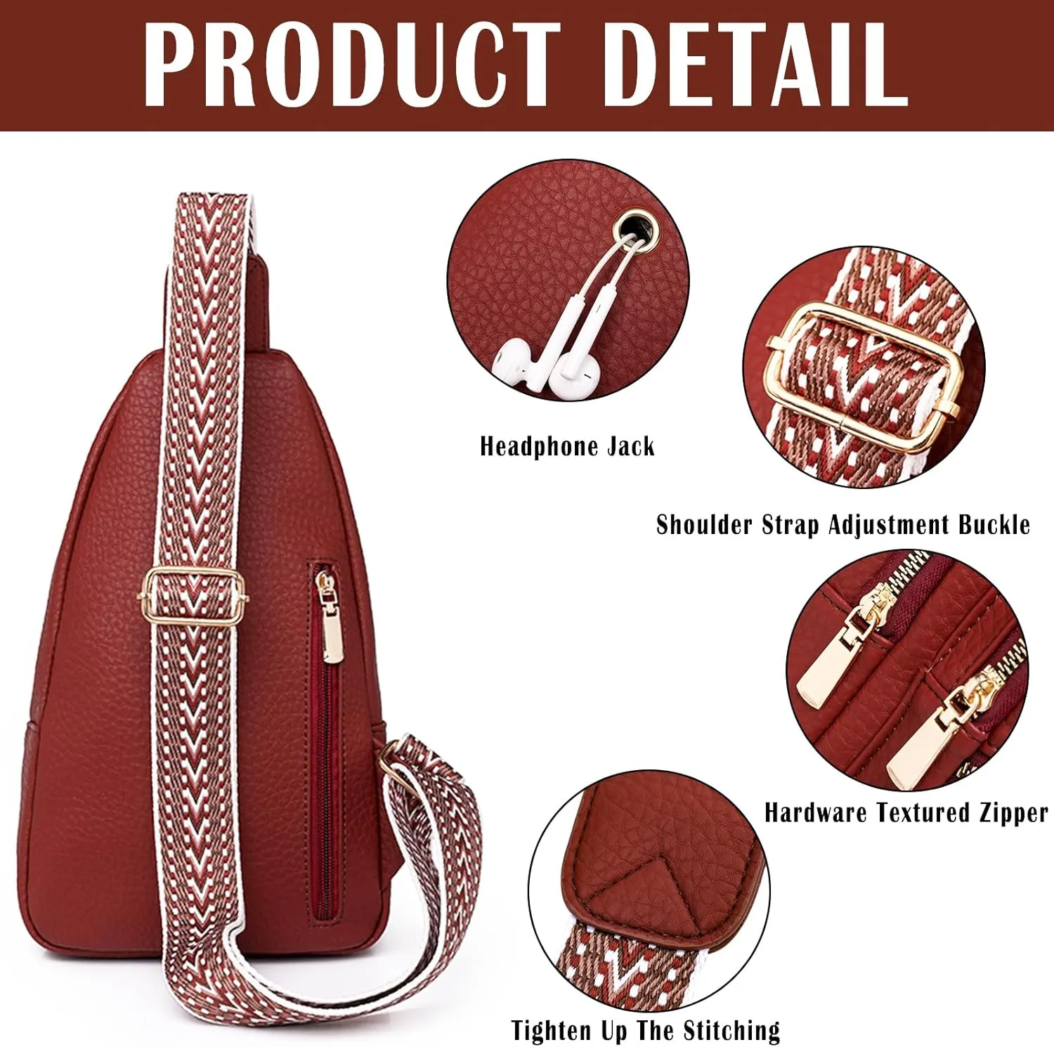 Cross Body Bags for Woman Men Sling Bag Chest Bag with Adjustable Strap Crossbody Handbags Women's Crossbody Bags