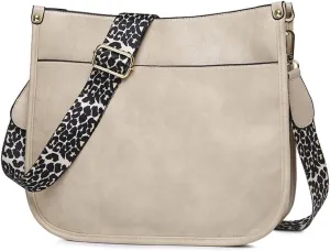 Crossbody Bags for Women Leather Hobo Handbag Trendy Crossbody Purses Shoulder Bucket Bag with Adjustable Guitar Strap