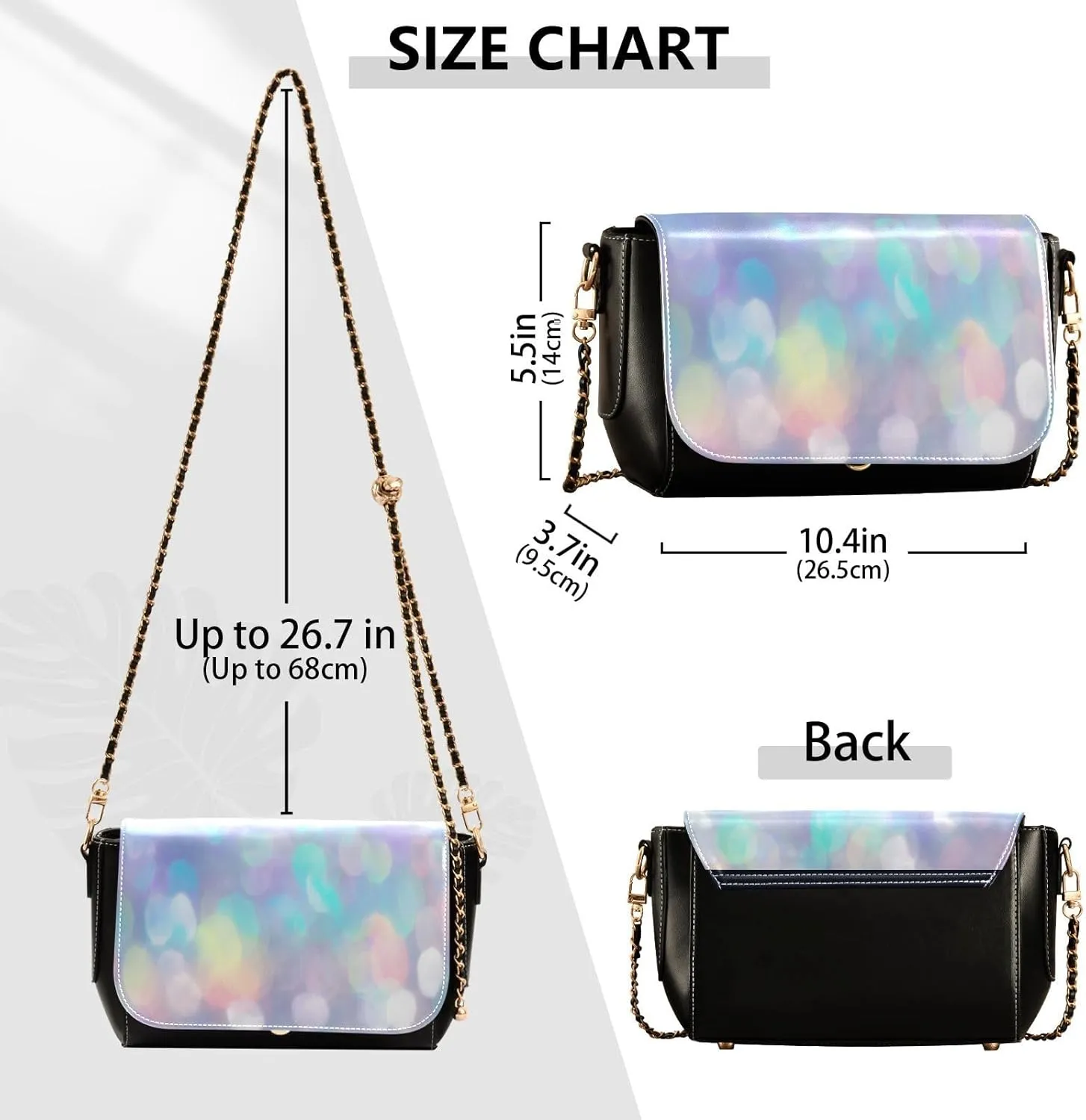 Crossbody Bags for Women Trendy Women's Black Shoulder Bag Small PU Leather Flap Cross Body Bag Handbags