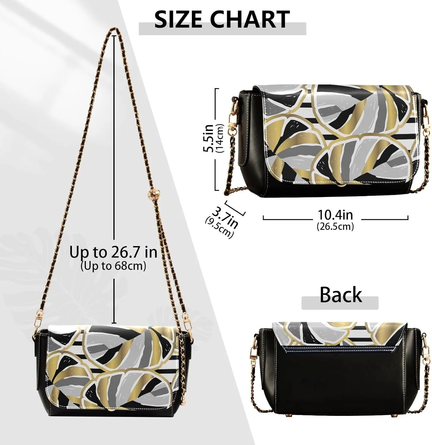 Crossbody Bags for Women Trendy Women's Black Shoulder Bag Small PU Leather Flap Cross Body Bag Handbags
