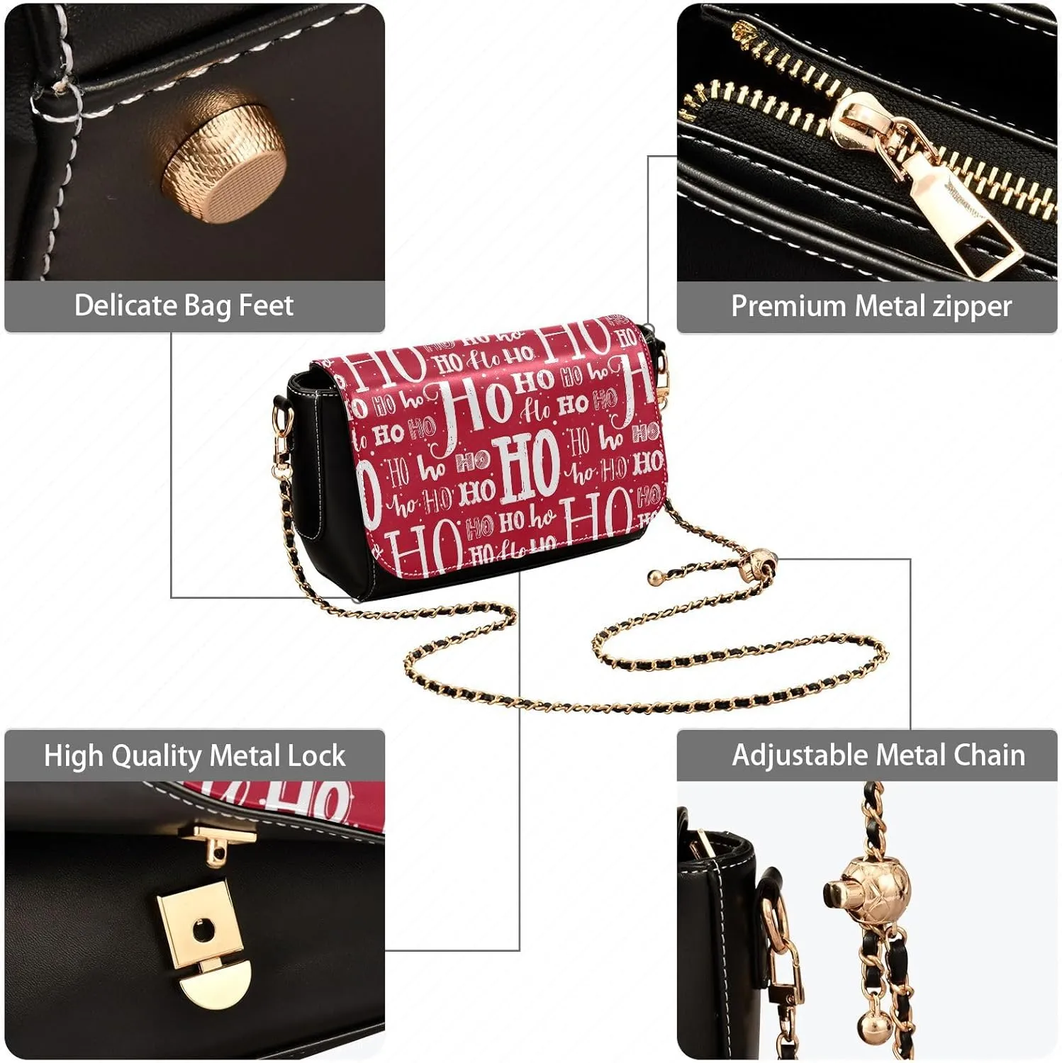 Crossbody Bags for Women Trendy Women's Black Shoulder Bag Small PU Leather Flap Cross Body Bag Handbags