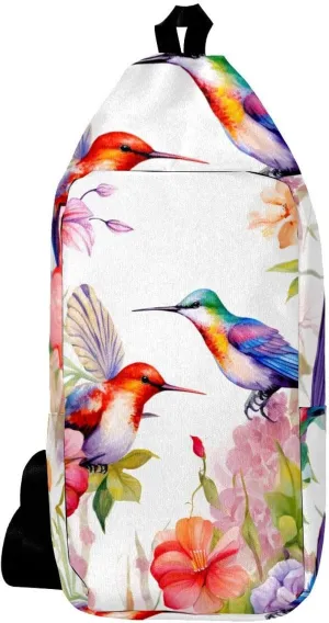 Crossbody Bags for Women,Crossbody Bag Men,Small Sling Bag,Flowers and Birds Flower Bush,Crossbody Purse