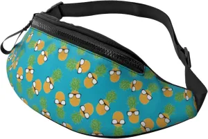 Crossbody Fanny Packs for Women Men - realistic pineapple Running Belt Bag Travel Waist Bag for Women Men