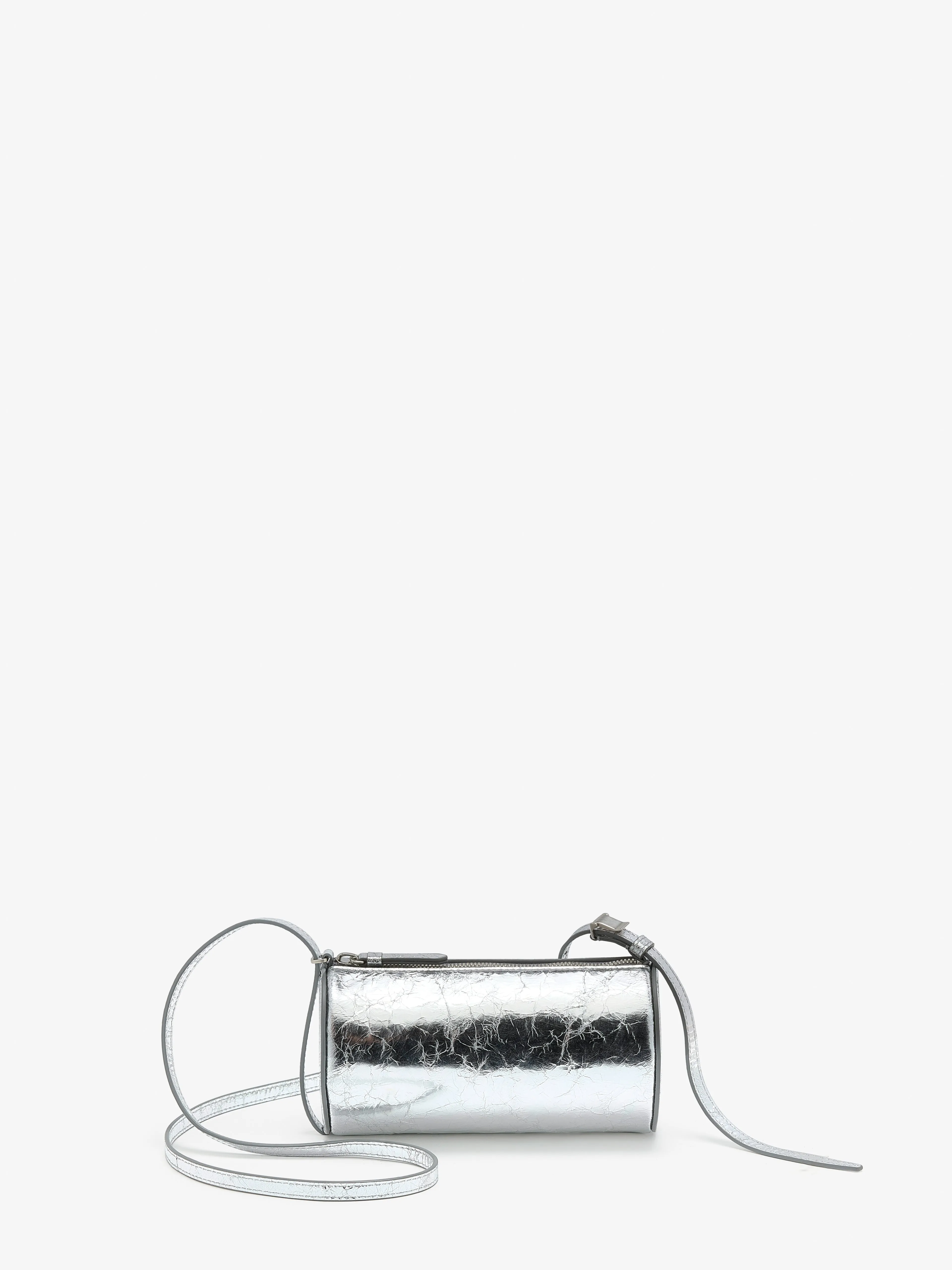 Crossbody Silo Bag in Crinkle Metallic