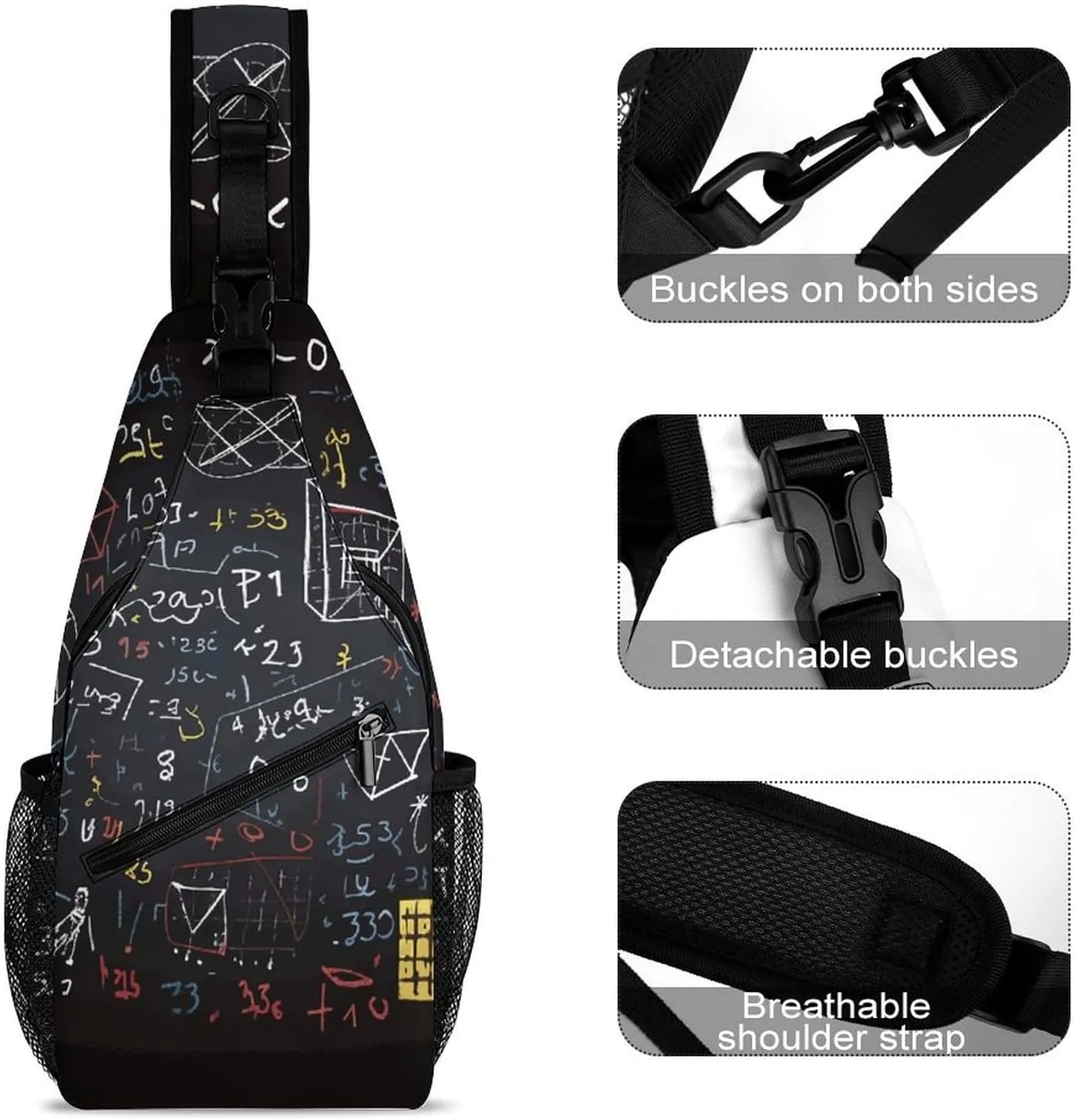 Crossbody Sling Bag Beagle Patterns Backpack Sling Bag Travel Hiking Chest Bag Shoulder Bag Daypack