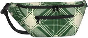 Crossbody Sling Bag for Women Men Plaid Pattern Lightweight Waterproof Travel Essentials
