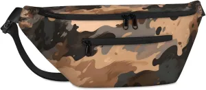 Crossbody Sling Bags for Women Men Brown Camo Casual Sling Backpack Daypack Chest Bag for Travel Sport Hiking Running